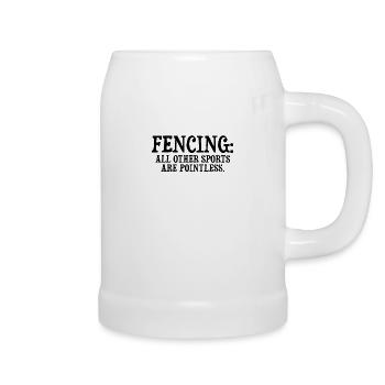 Fechten Andere Sportarten sind sinnlos Fechten lustig - Bierkrug - Weiß - Rechts