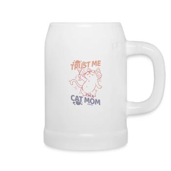 best cat mom cat lady cat owner Geschen - Beer Mug - white - Right