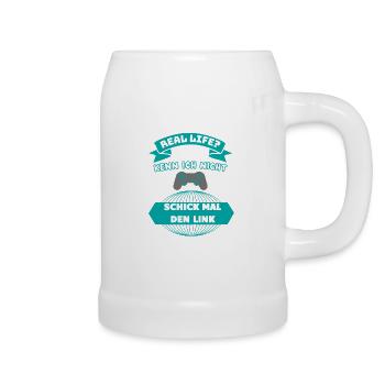 Real Life Gaming T-Shirt - Beer Mug - white - Right