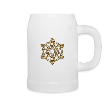Celtic Knot Kelten Symbol nordische Mythologie - Bierkrug - Weiß - Rechts