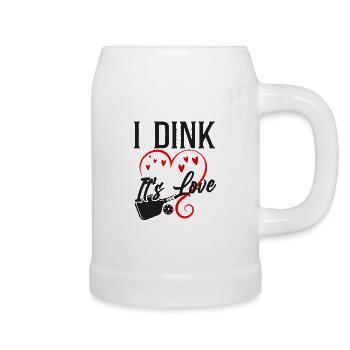 Pickleball Pun Coeur Valentines - Chope en céramique - blanc - Droite