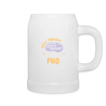 Fournir une orthophonie pour Pho Funny Speech - Chope en céramique - blanc - Droite