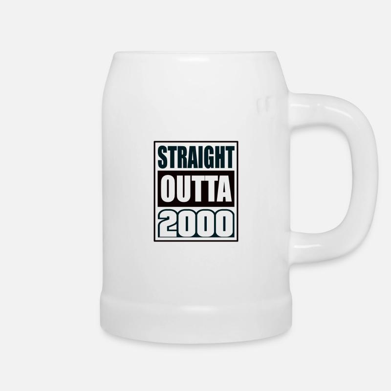 Straight Outta 2000 Geburtstag 2000 Geboren 2000 - Bierkrug - Weiß