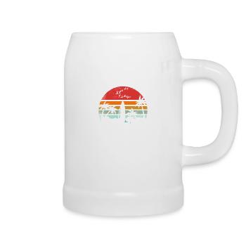Vintage Virginia Beach Virginia Surfen Retro Surf - Bierkrug - Weiß - Rechts