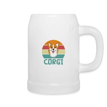 Amoureux des chiens Gallois Corgi Pembroke - Chope en céramique - blanc - Droite