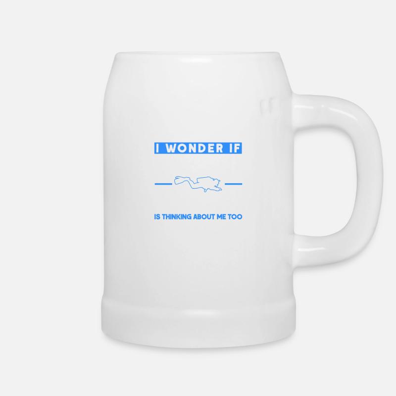 Scuba Diving Gift Underwater Scuba Diver - Beer Mug - white