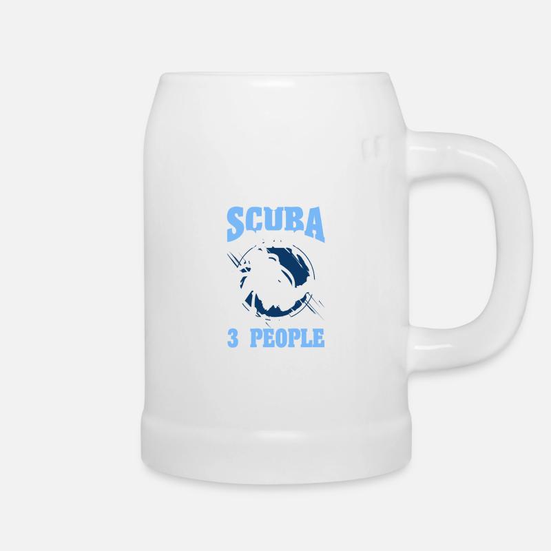 Scuba Diving Gift Underwater Scuba Diver - Beer Mug - white