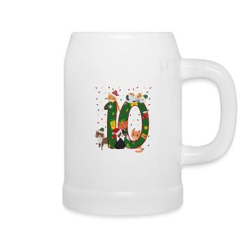 10 Jahre Alt Kinder Weihnachtsgeschenk Niedliche - Bierkrug - Weiß - Rechts
