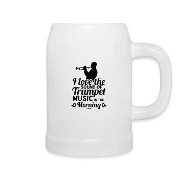 École de musique de l’orchestre de musique à vent de trompette - Chope en céramique - blanc - Droite