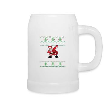Merry Christmas Santa Floss - Bierkrug - Weiß - Rechts