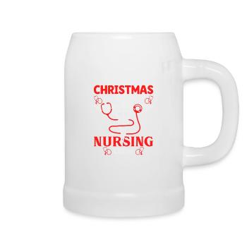 Christmas Nursing Crew Outfit - Beer Mug - white - Right