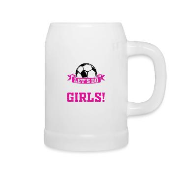 Fußball Girl Outfit - Bierkrug - Weiß - Rechts