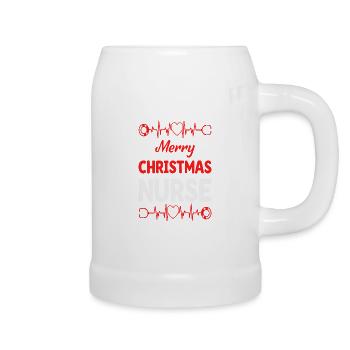 Nurse Christmas - Bierkrug - Weiß - Rechts