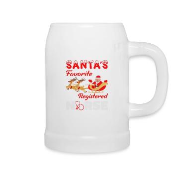 Santas Favorite Nurse outfit - Bierkrug - Weiß - Rechts