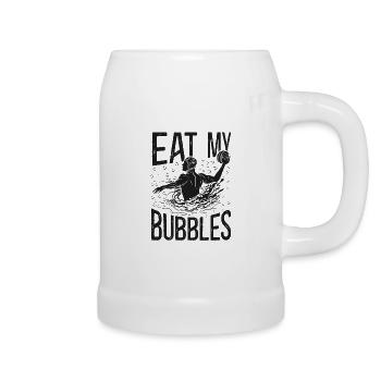 Water Polo Eat My Bubbles - Beer Mug - white - Right