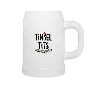 Tinsel Tits - Beer Mug - white - Right