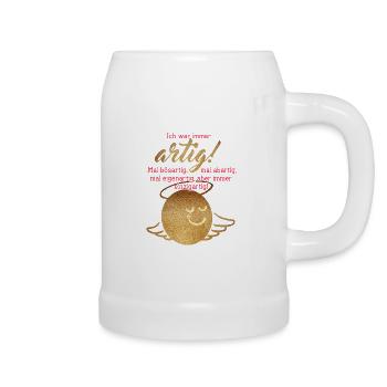 Ich War Immer Artig - Bierkrug - Weiß - Rechts