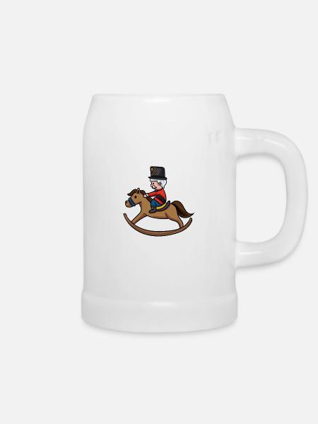 Nussknacker - Bierkrug - Weiß