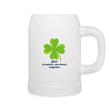 Viel Glück - Bierkrug - Weiß - Rechts