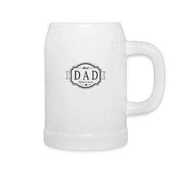 Bester Papa seit 1971 - Bierkrug - Weiß - Rechts