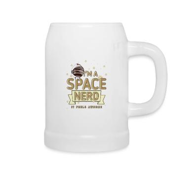 Space - Nerd - Beer Mug - white - Right