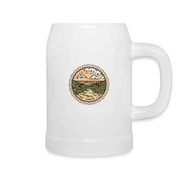 West-Virginia, USA, Montani-Semper-Liberi - Bierkrug - Weiß - Rechts