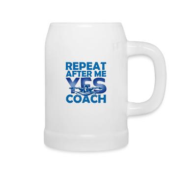 Schwimmtrainer | Geschenk Coach Schwimmen Das Beste - Bierkrug - Weiß - Rechts