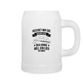 Querflöte Querflötenspieler Querflötist - Bierkrug - Weiß - Rechts