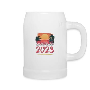 Goldstrand 2023 - Bierkrug - Weiß - Rechts