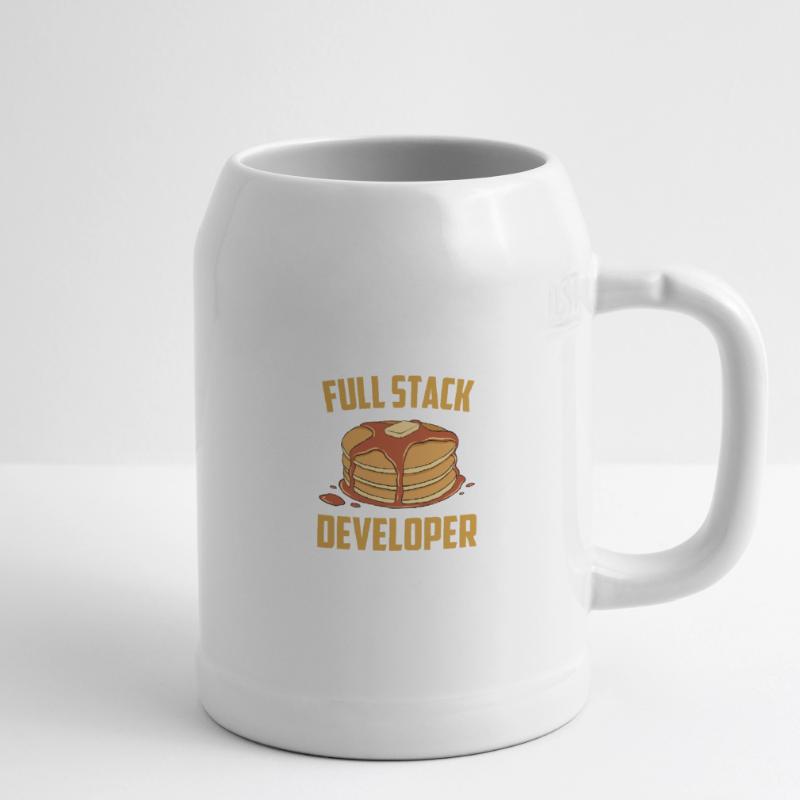 Full Stack Entwickler - Software Science Programmierer Bierkrug