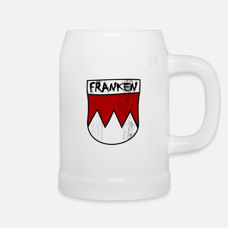 Franken Wappen - Bierkrug - Weiß