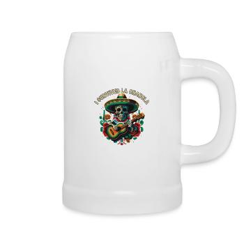 I Survived La Chancla Mexican Slippers Sandals Mex - Beer Mug - white - Right