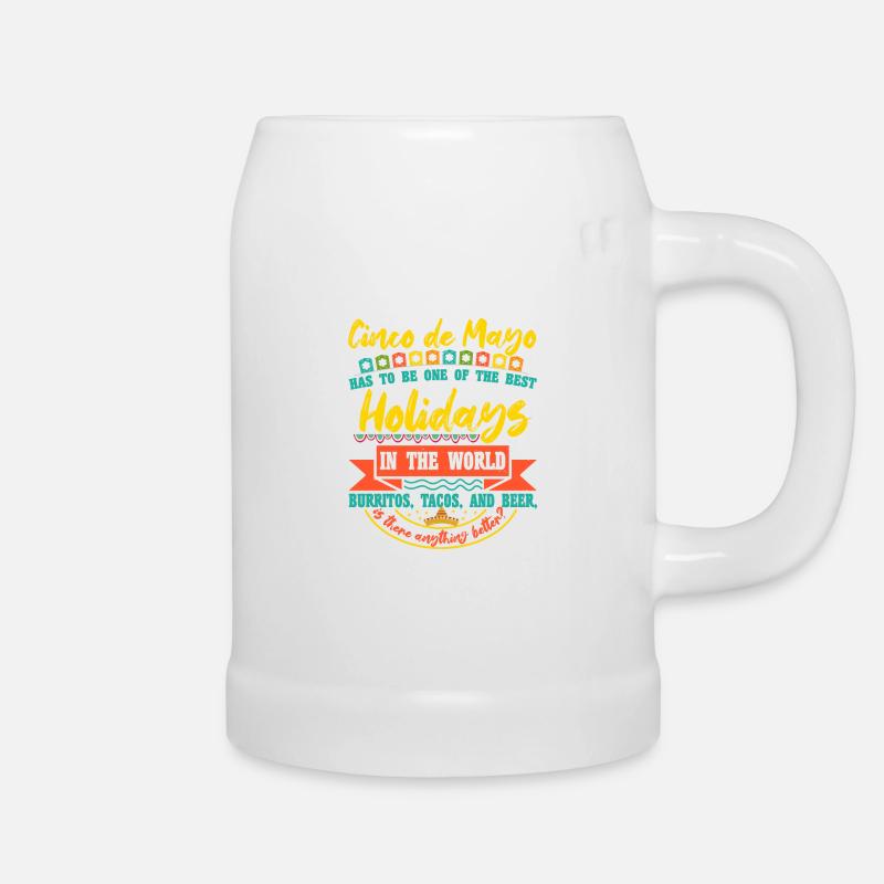 CINCO DE MAYO HOLIDAYS IN THE WORLD - Beer Mug - white