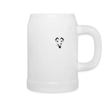 Logo Yoga Love Emblème Hatha Asanas Kundalini - Chope en céramique - blanc - Droite