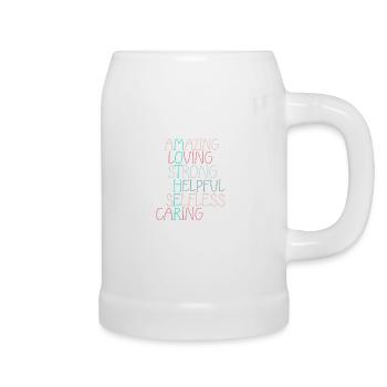 Citations douces de la fête des mères - Acronyme de la mère - Chope en céramique - blanc - Droite