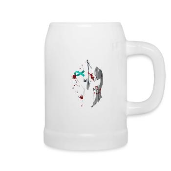Pstd Warrior National Stress Awareness Month Helmet - Beer Mug - white - Right