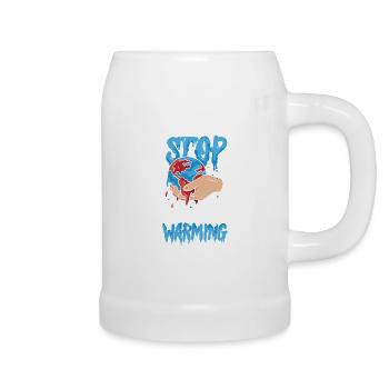 Stop Global Warming - Mother Nature - Day - Beer Mug - white - Right