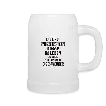 Schwenken - Bierkrug - Weiß - Rechts