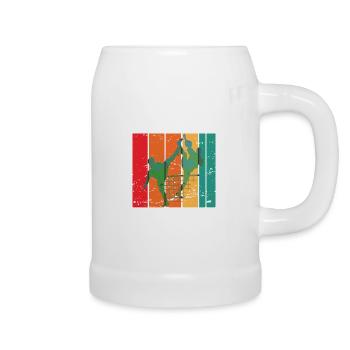 Futnet - Vintage-Spieler, Geschenke für Futnet-Liebhaber - Bierkrug - Weiß - Rechts