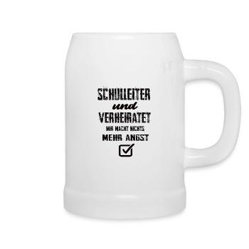 Schulleiter und Verheiratet - Bierkrug - Weiß - Rechts
