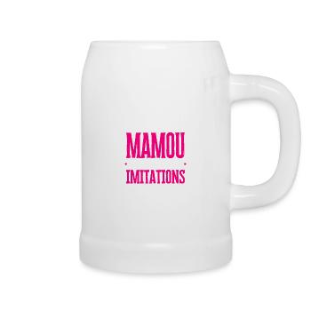 Véritable Mamou les autres sont des imitations ! - Chope en céramique - blanc - Droite