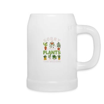 Désolé j’ai des plantes ce week-end drôle de jardinage - Chope en céramique - blanc - Droite