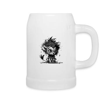 Câlins petits méchants enfants lion à crinière - Chope en céramique - blanc - Droite