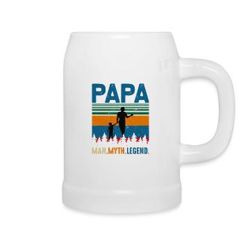 PAPA Man. Myth. Legend Design - Bierkrug - Weiß - Rechts