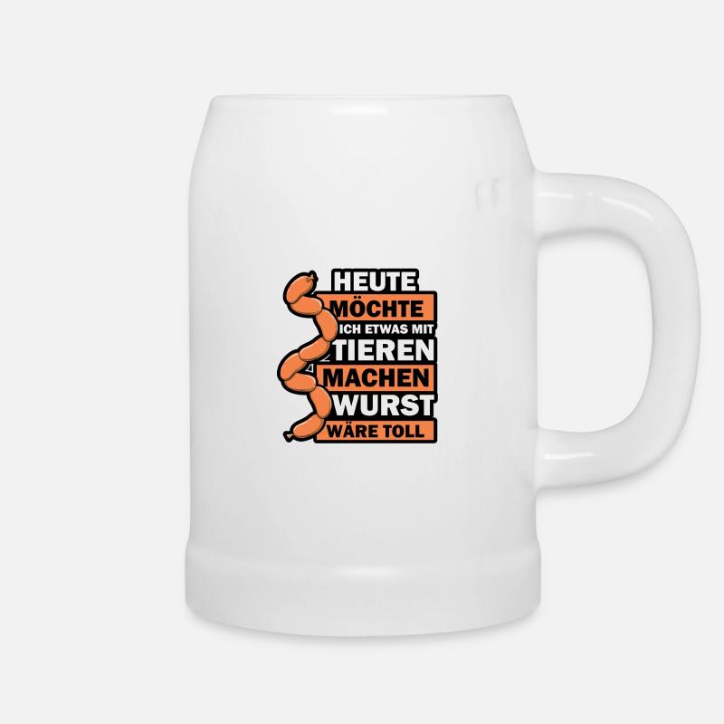Heute möchte ich etwas mit tieren machen - Bierkrug - Weiß