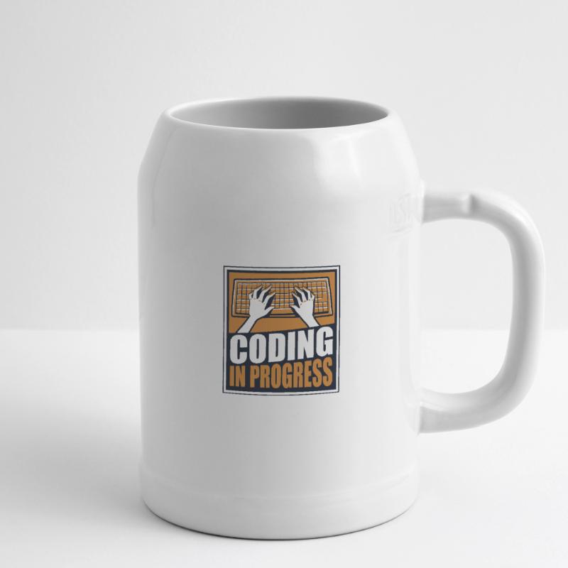 Coding In Progress Software Engineer Developer Beer Mug