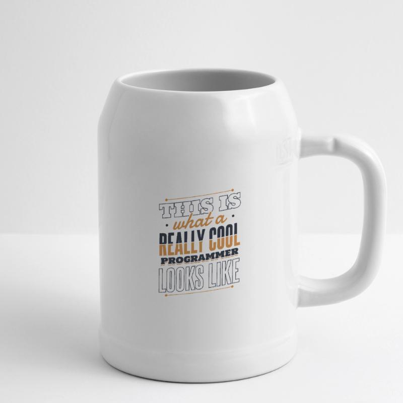 What A Really Cool Programmer Looks Like Coder Beer Mug