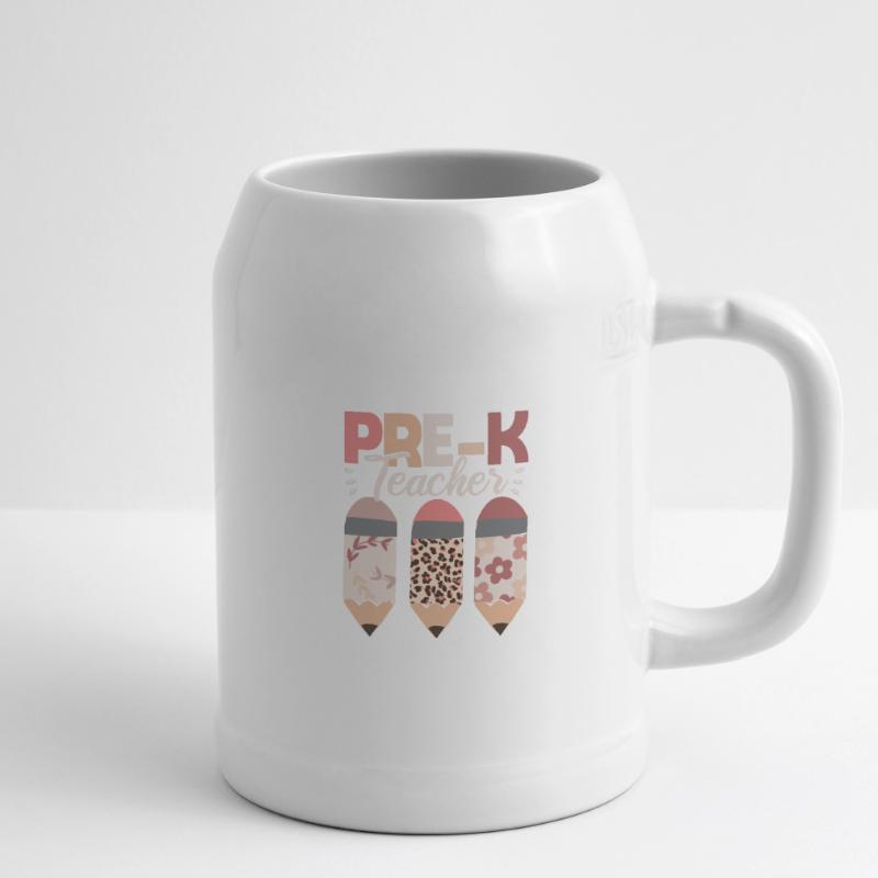 Pre-K Teacher Boho Teaching Back to School Class Beer Mug