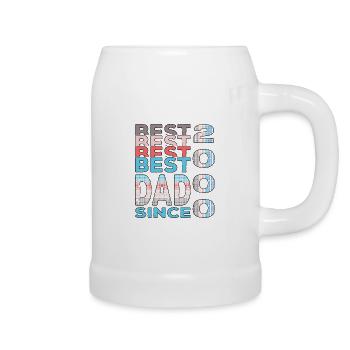 Best dad in the world since 2000 Father's Day - Beer Mug - white - Right