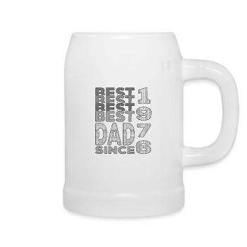 Best dad in the world since 1976 Father's Day birthday - Beer Mug - white - Right